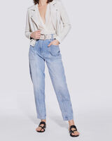 ASHLEY SUEDE LEATHER BIKER JACKET  image number null